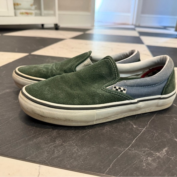 Vans Other - Green Suede Slip On Vans | US Men’s 7.5